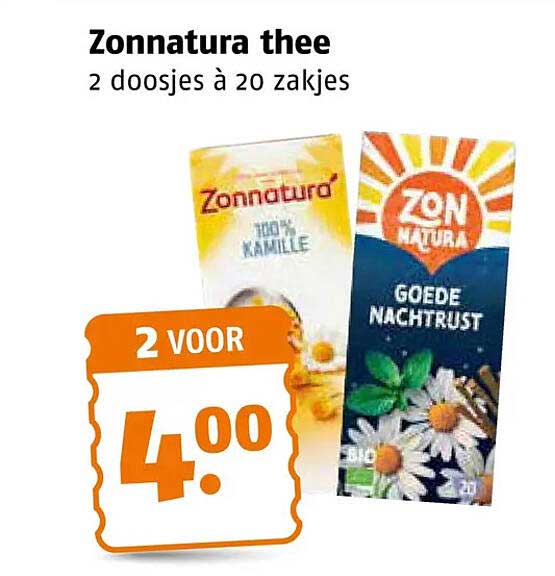 Zonnatura thee 2 doosjes à 20 zakjes 2 voor