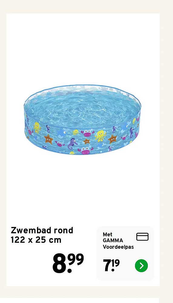 Zwembad rond 122 x 25 cm