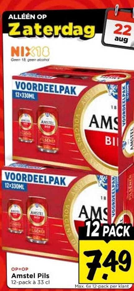 Amstel Pils 12-pack à 33 cl 12 PACK