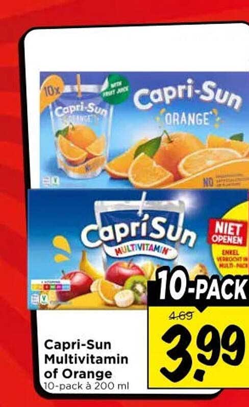 Capri-Sun Multivitamin of Orange 10-pack à 200 ml