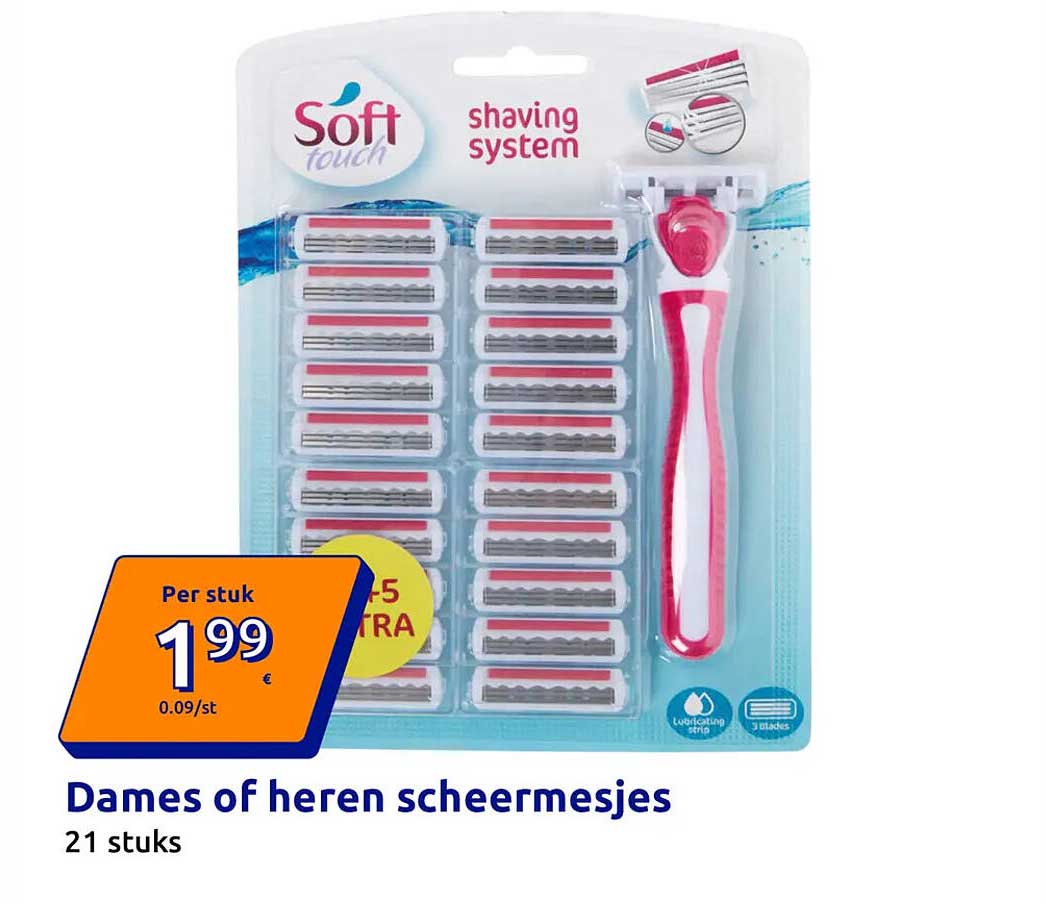 Dames of heren scheermesjes 21 stuks 1+5 extra