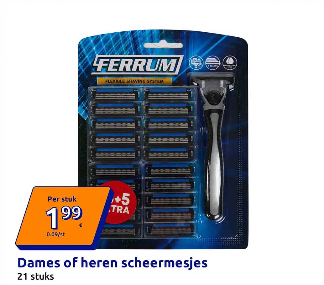 Dames of heren scheermesjes 21 stuks +5 extra