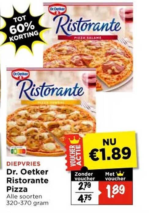 Dr. Oetker Ristorante Pizza Alle soorten 320-370 gram