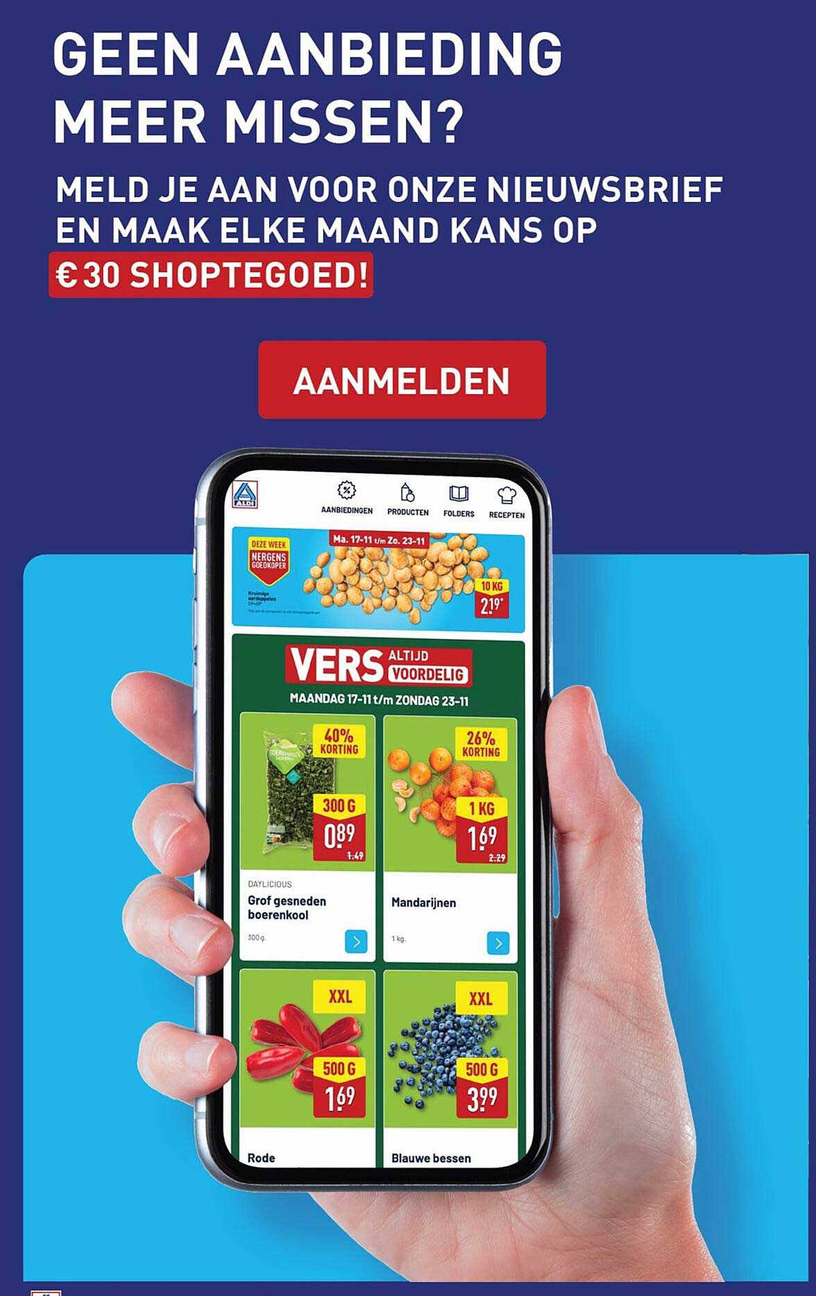 Geen aanbieding meer missen? Meld je aan voor onze nieuwsbrief en maak elke maand kans op €30 shoptegoed!