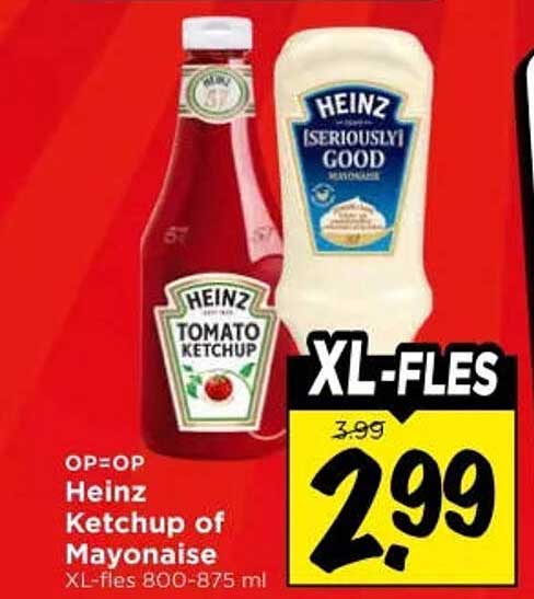 Heinz Ketchup of Mayonaise XL-fles