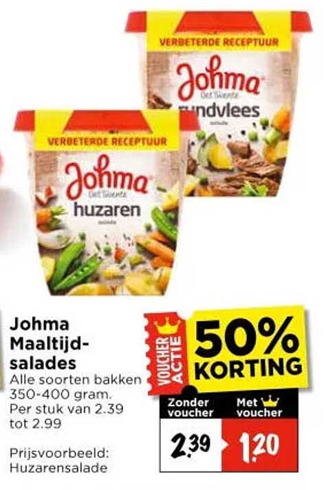 Johma Maaltijd-salades 50% KORTING