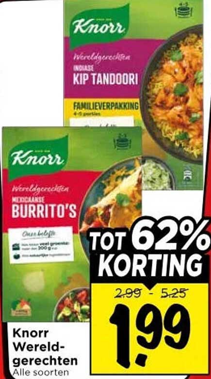 Knorr Wereldgerechten Alle soorten TOT 62% KORTING
