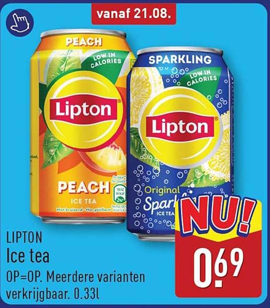 LIPTON Ice tea 0P=0P. Meerdere varianten verkrijgbaar. 0.33l