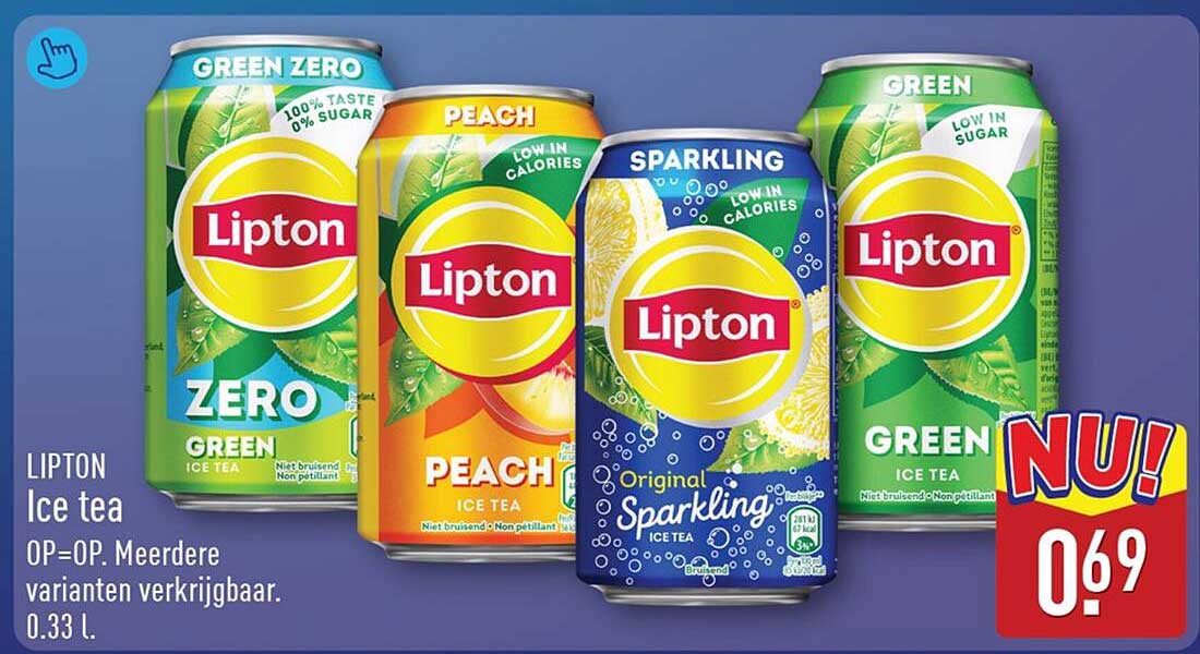 LIPTON Ice tea OP=OP. Meerdere varianten verkrijgbaar. 0.33 l.