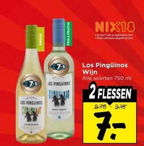 Los Pingüinos Wijn Alle soorten 750 ml 2 FLESSEN