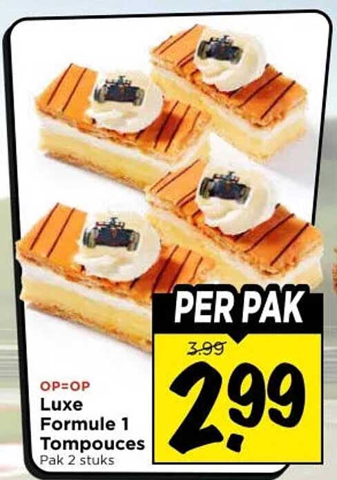 Luxe Formule 1 Tompouces Pak 2 stuks