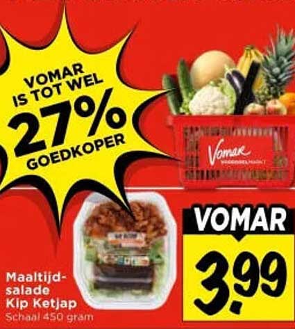 Maaltijdsalade Kip Ketjap Schaal 450 gram