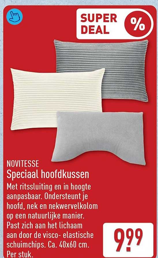 NOVITESSE Speciaal hoofdkussen