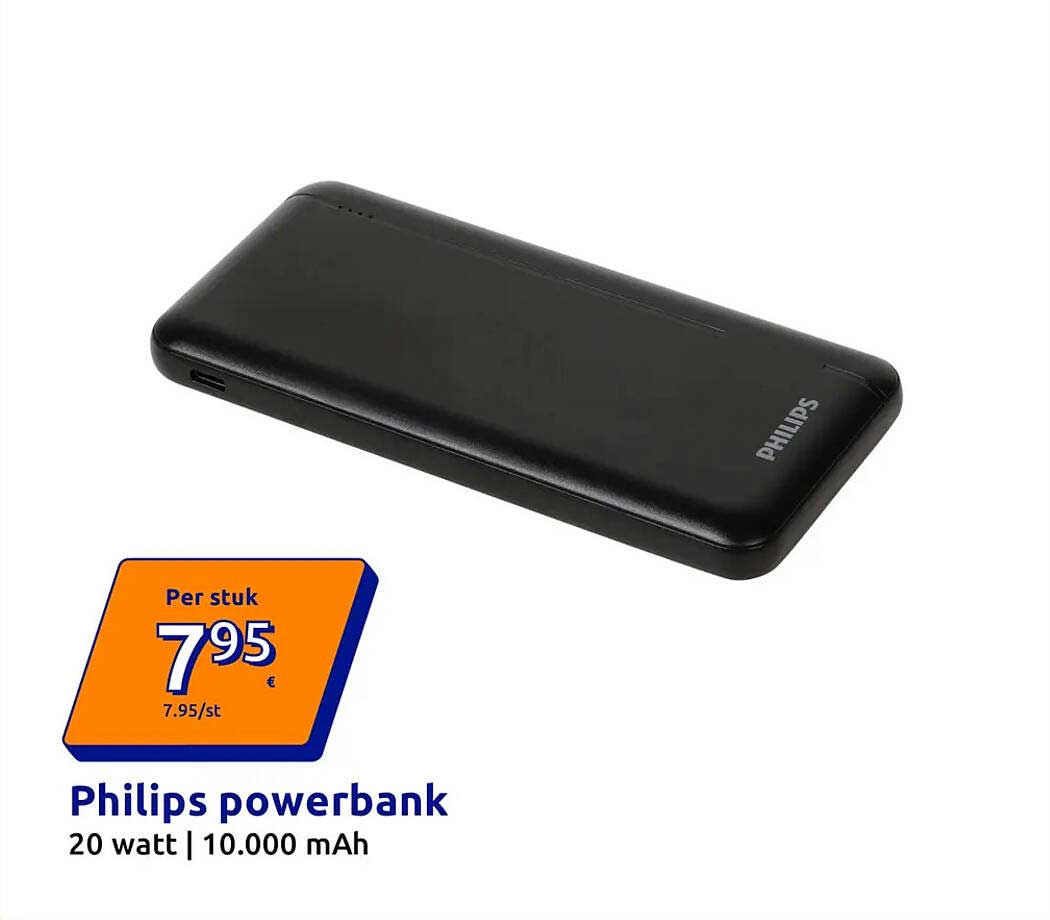 Philips powerbank 20 watt | 10.000 mAh