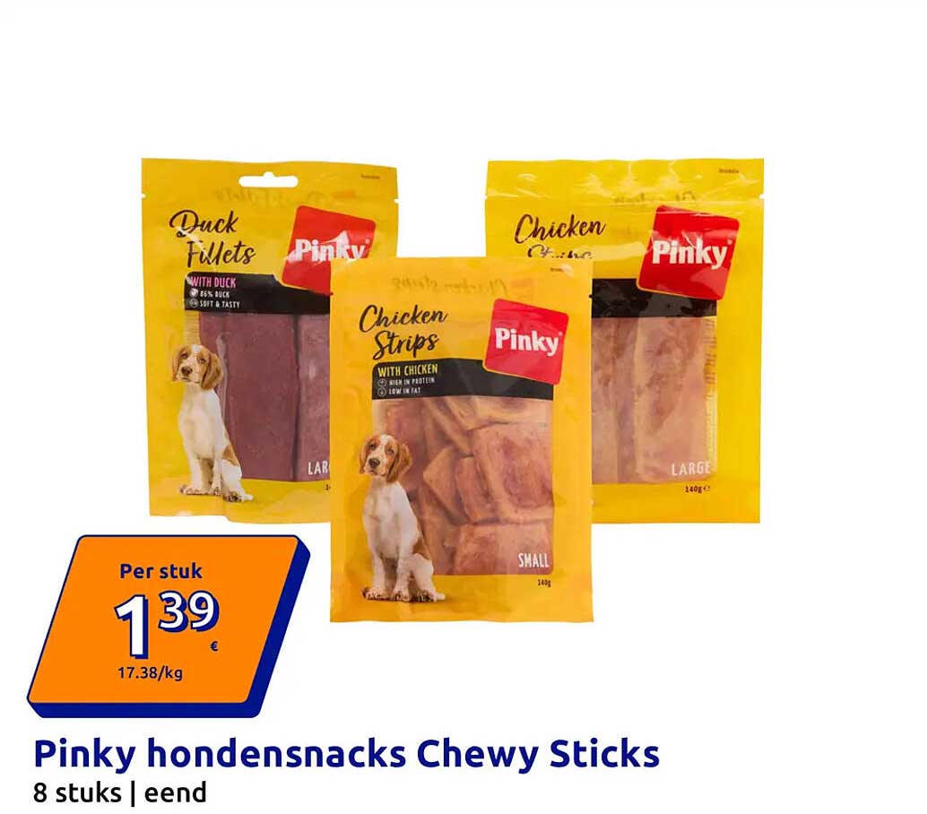 Pinky hondensnacks Chewy Sticks