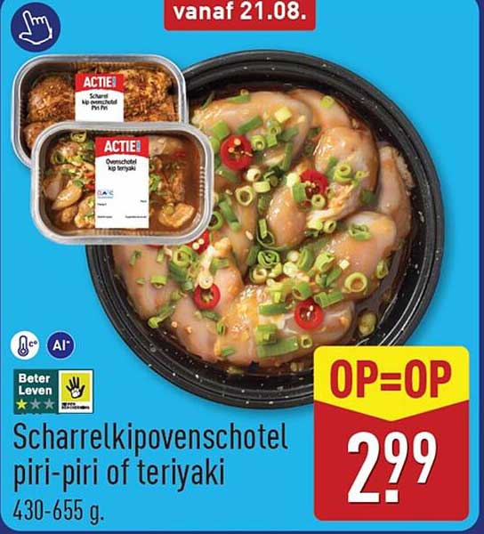 Scharrelkipovenschotel piri-piri of teriyaki OP=OP