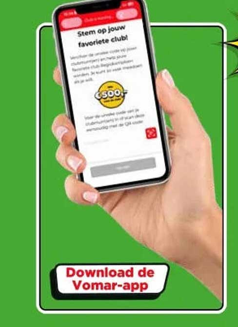 Stem op jouw favoriete club! Download de Vomar-app