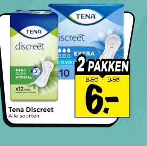 Tena Discreet Alle soorten 2 pakken