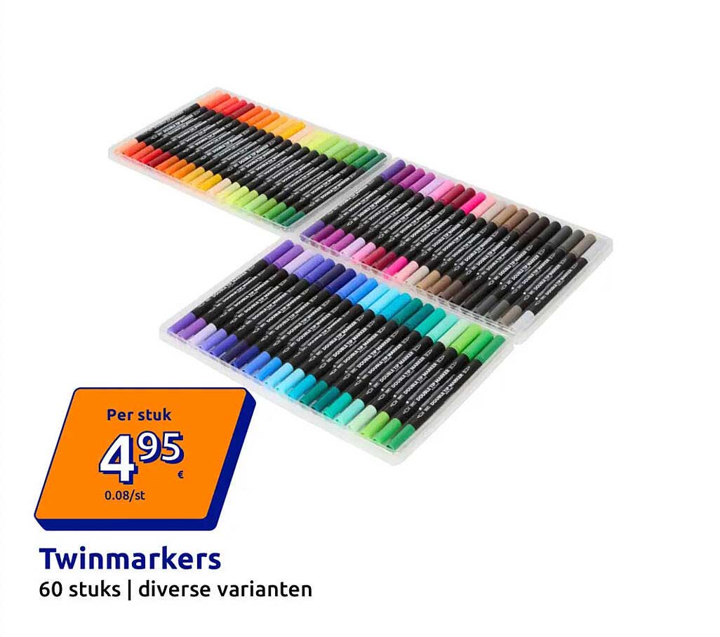 Twinmarkers 60 stuks | diverse varianten
