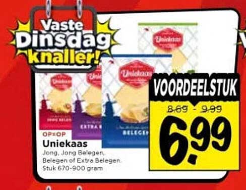 Unicaas Jong, Jong Belegen, Belegen of Extra Belegen, stuk 670-900 gram VOORDEELSTUK