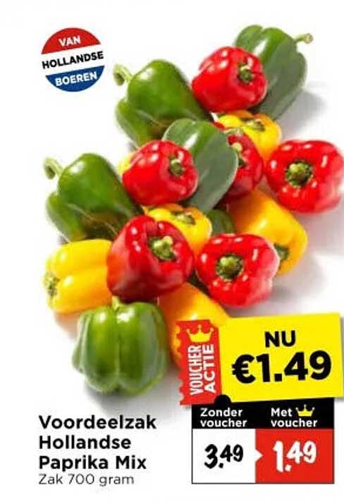 Voordeelzak Hollandse Paprika Mix Zak 700 gram