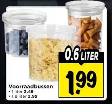 Voorraadbussen 0.6 liter