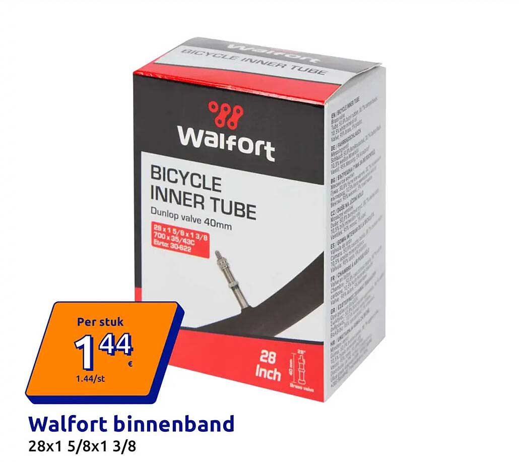 Walfort binnenband 28x1 5/8x1 3/8