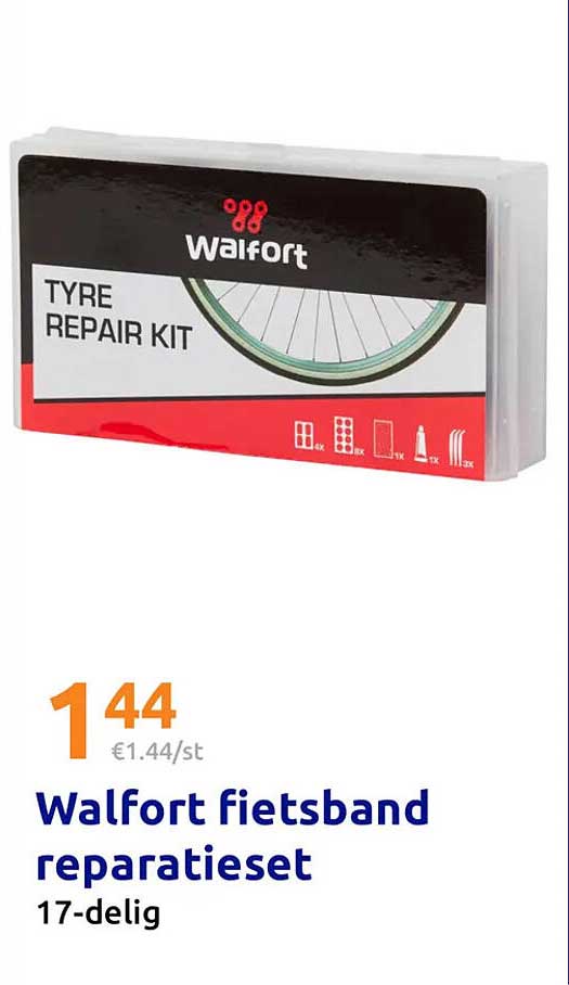 Walfort fietsband reparatieset 17-delig