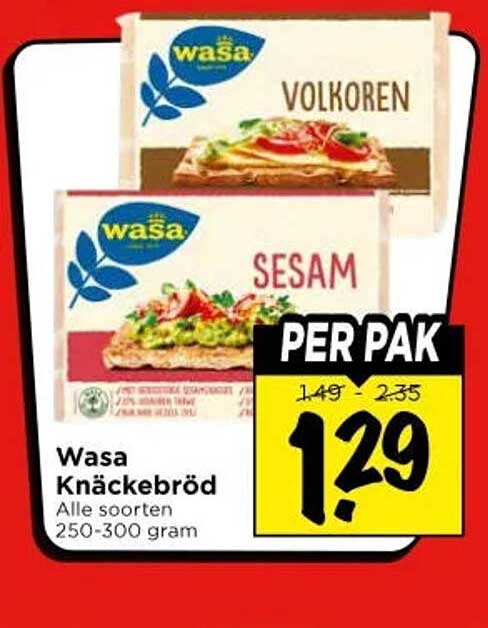 Wasa Knäckebrod Alle soorten 250-300 gram PER PAK