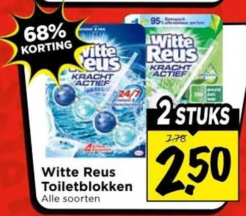 Witte Reus Toiletblokken Alle soorten 2 STUKS