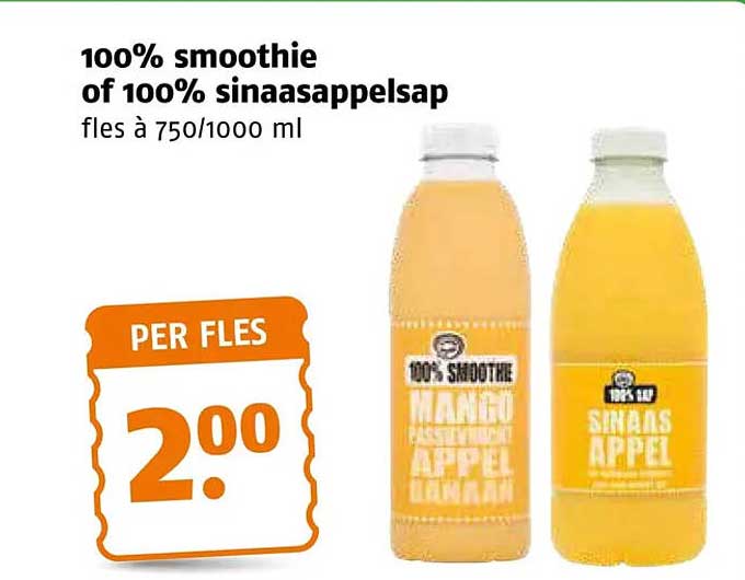 100% smoothie of 100% sinaasappelsap