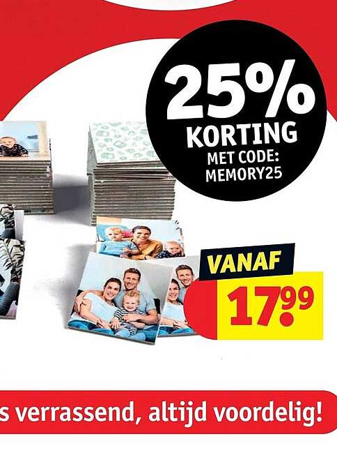 25% KORTING MET CODE: MEMORY25
