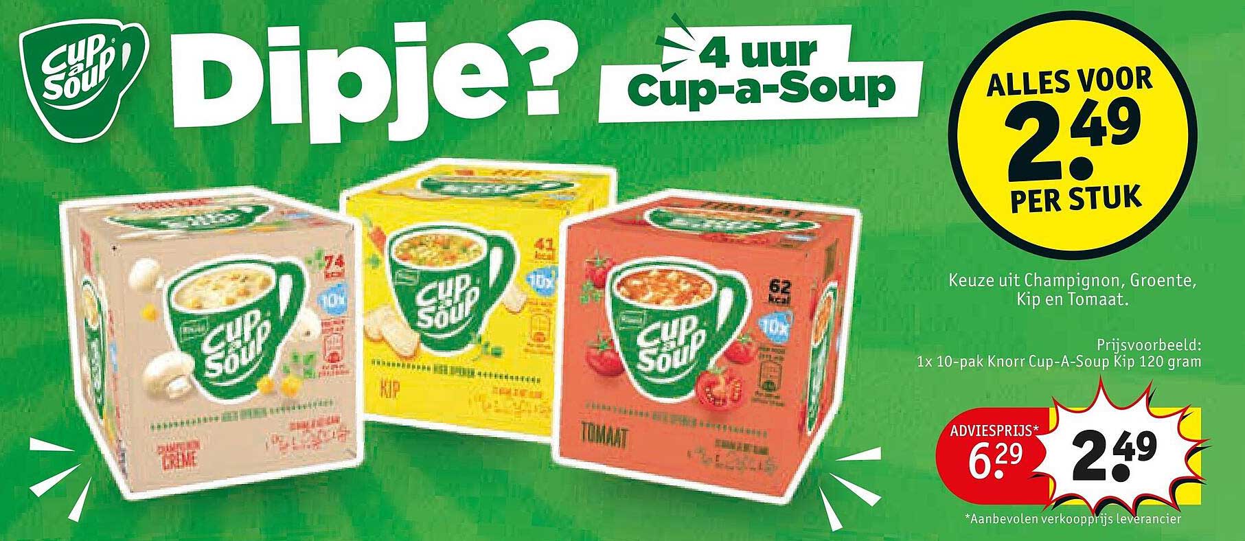 4 uur Cup-a-Soup