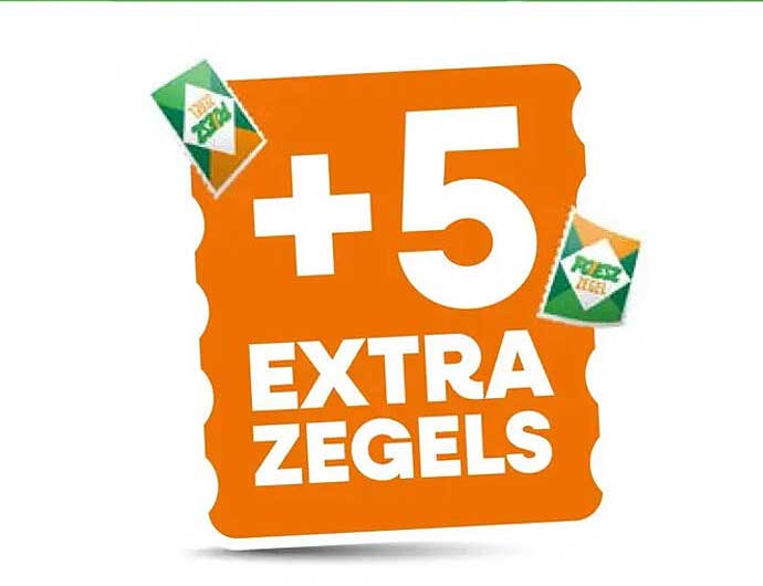 +5 EXTRA ZEGELS