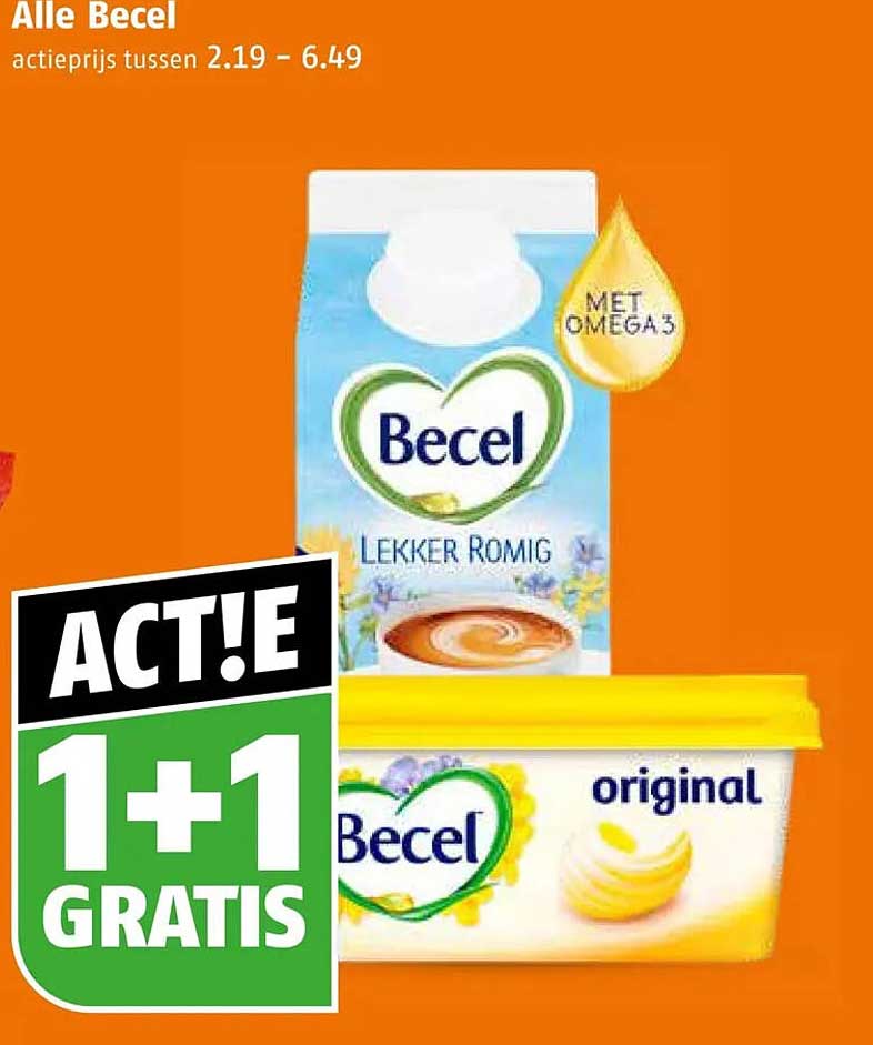 Alle Becel 1+1 gratis