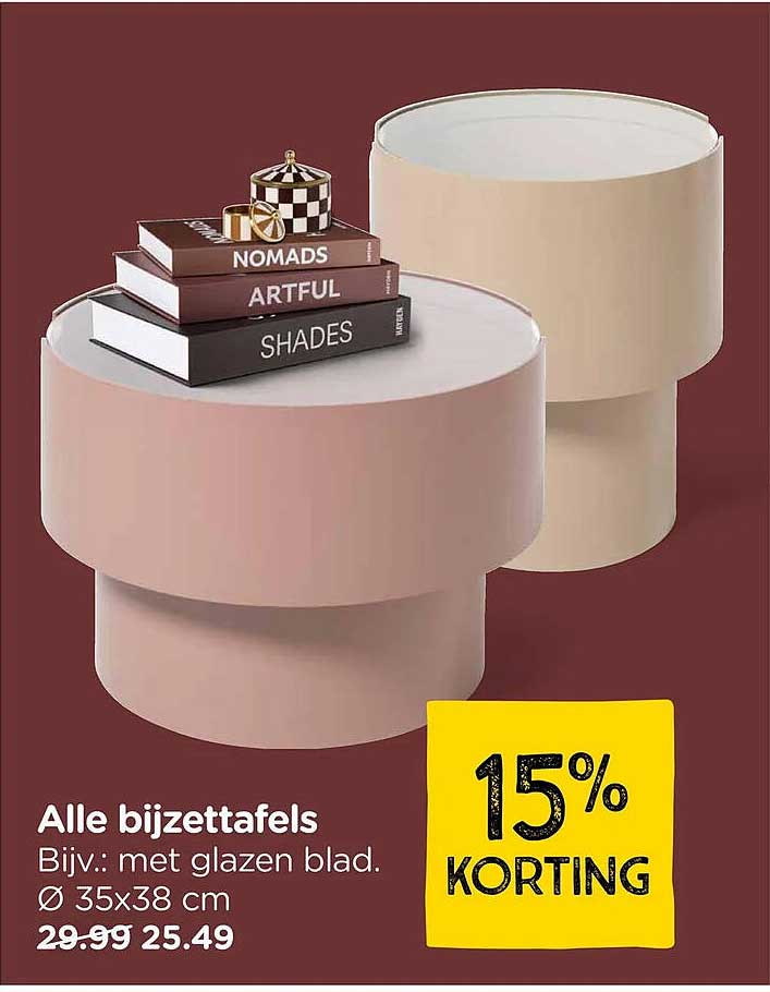 Alle bijzettafels