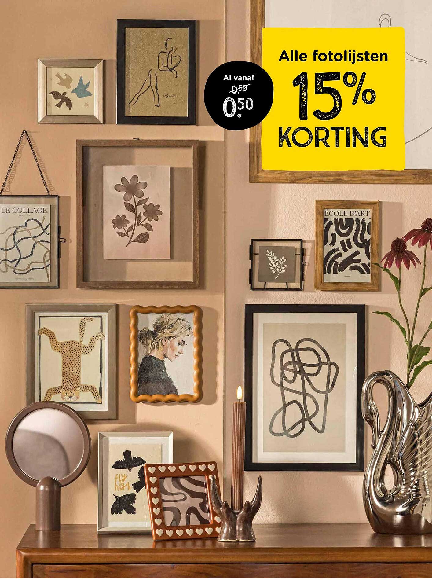 Alle fotolijsten 15% korting