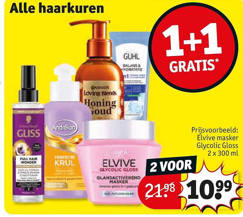 Alle haar kuren 1+1 gratis