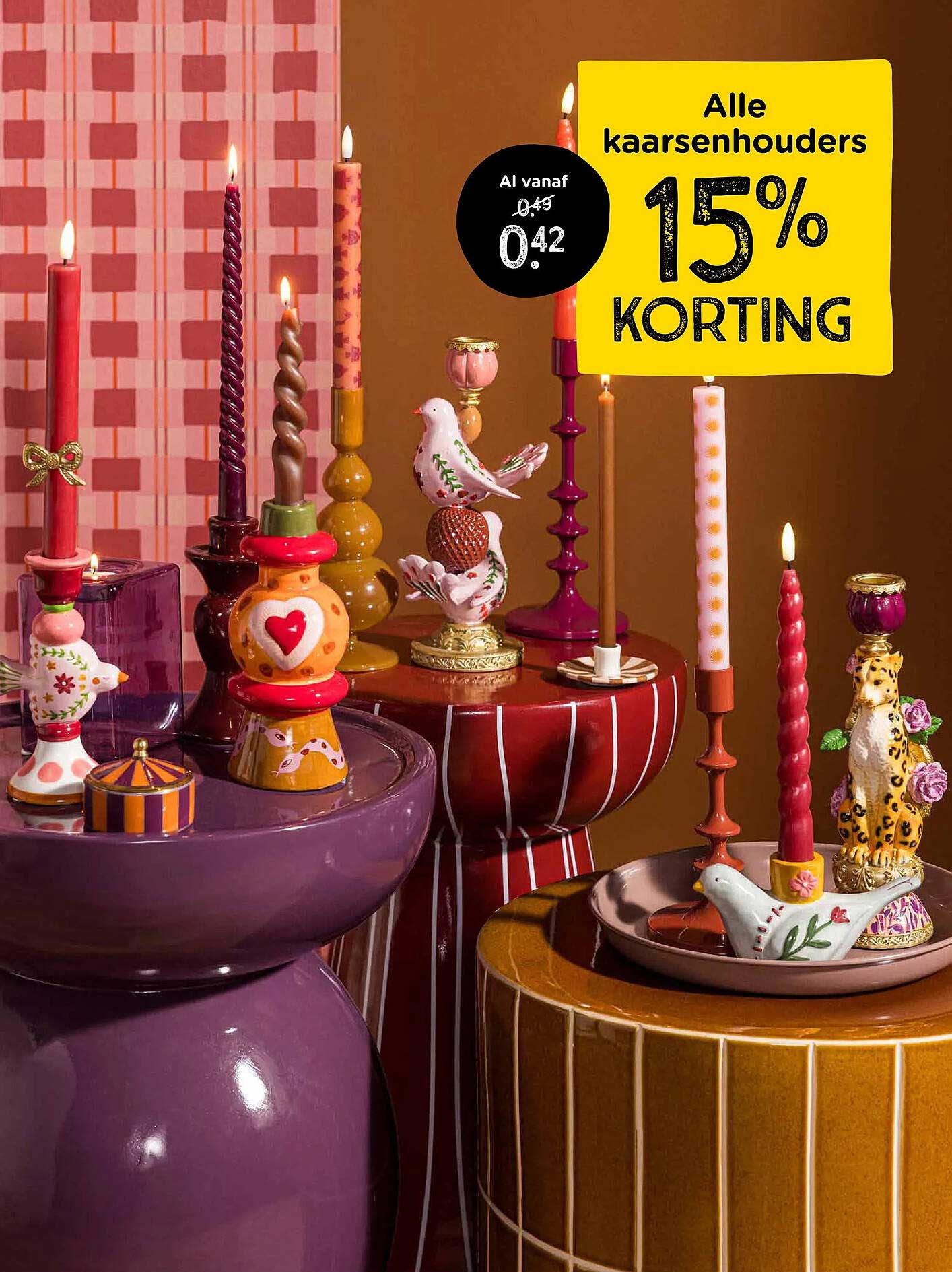 Alle kaarsenhouders 15% korting