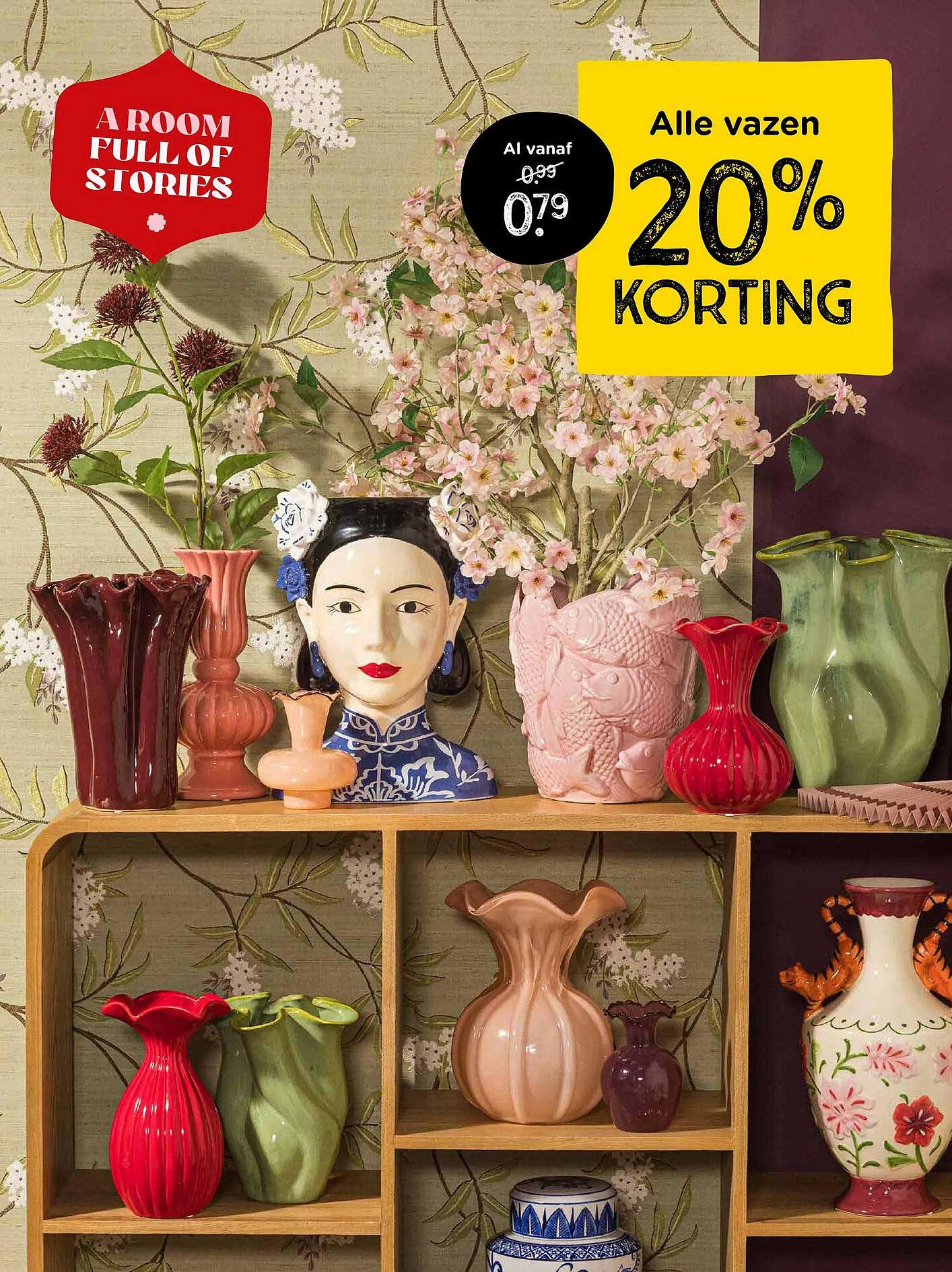 Alle vazen 20% korting
