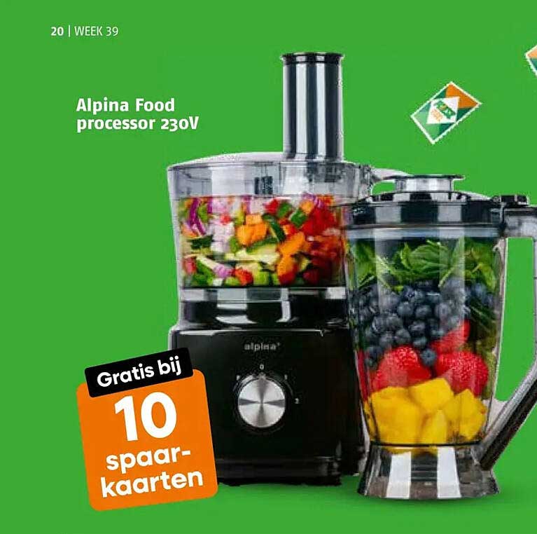 Alpina Food processor 230V Gratis bij 10 spaarkaarten