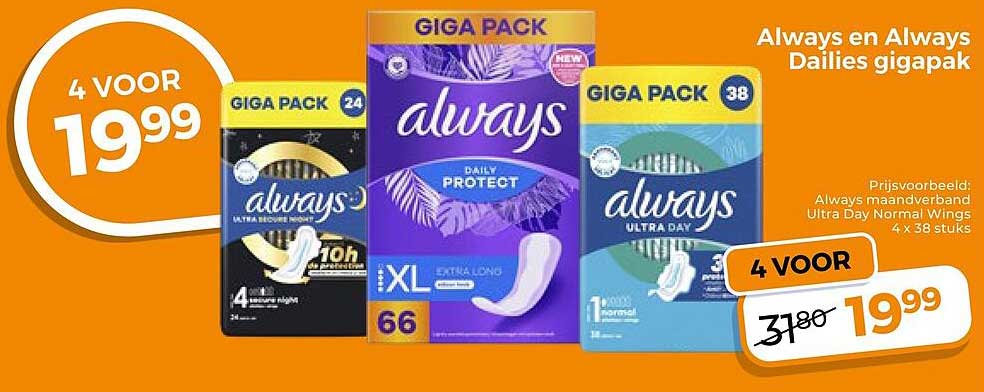 Always en Always Dailies gigapak