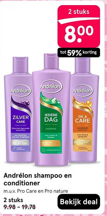 Andrélon shampoo en conditioner 2 stuks