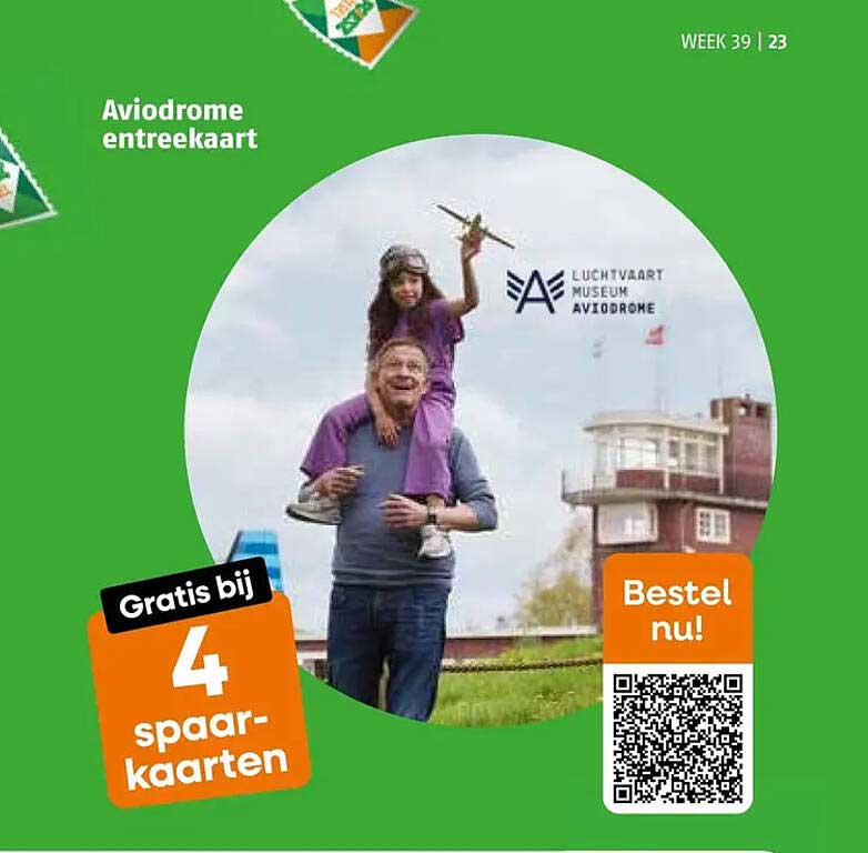 Aviodrome entreekaart Gratis bij 4 spaarkaarten