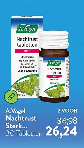 A.Vogel Nachtrust Sterk... 30 Tabletten 2 VOOR