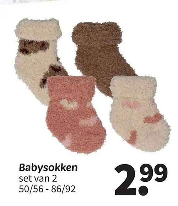 Babysokken set van 2 50/56 - 86/92