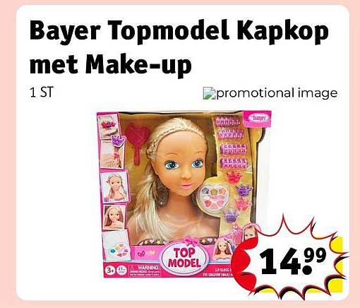 Bayer Topmodel Kapkop met Make-up