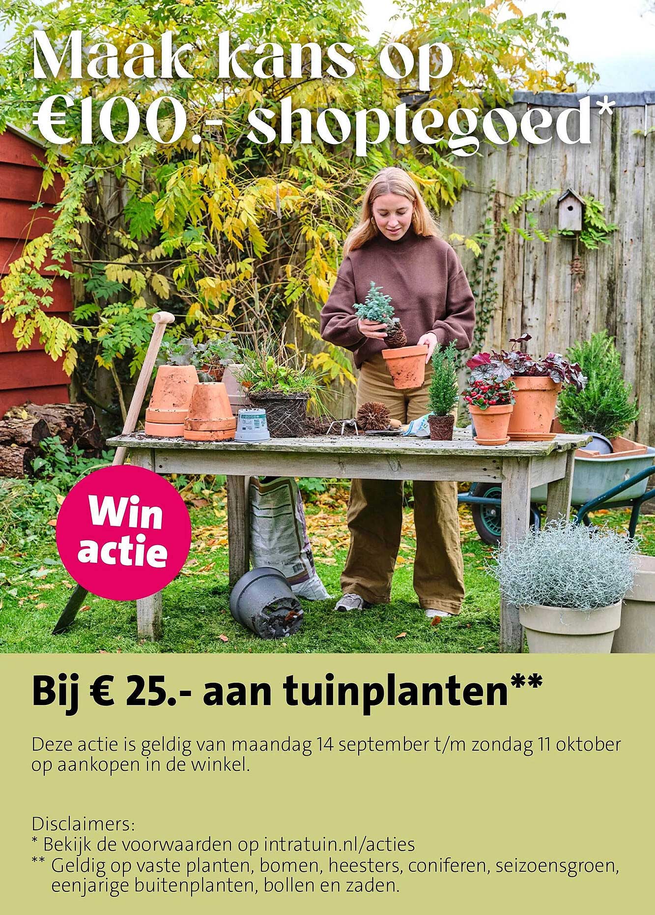 Bij € 25.- aan tuinplanten**