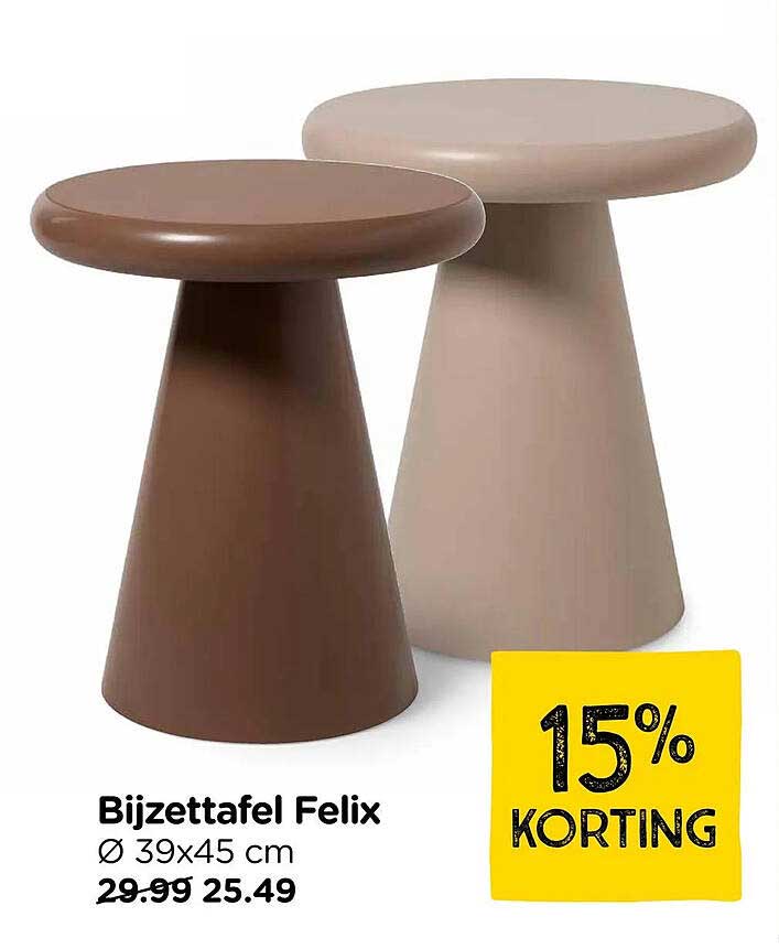 Bijzettafel Felix 15% KORTING