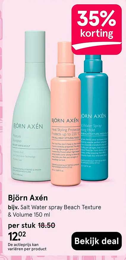 Björn Axén bijz. Salt Water spray Beach Texture & Volume 150 ml 35% korting